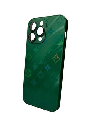 Чохол для смартфона ag glass gradient lv frame for apple iphone 12 pro cangling green