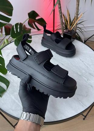 Сандалі Ugg bailey bow жіночі шкіряні зимові уггі на овчині