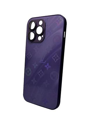 Чохол для смартфона ag glass gradient lv frame for apple iphone 12 pro deep purple