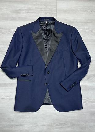 Marks&spencer autograph шикарний брендовий чоловічий вовняний темно-синій костюм смокінг оригінал