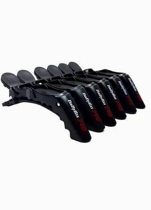 Зажимы для волос babyliss pro croco clip крокодил 110 мм, 6 шт/уп.