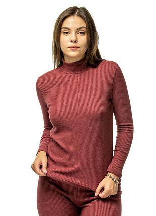 Гольф в рубчик с разрезом на рукавах