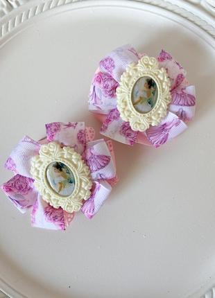 Набор розовых бантиков.бантики с балериной