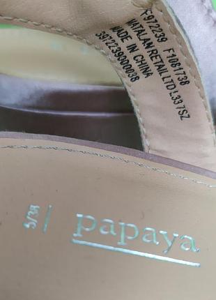 Рожеві атласні босоніжки на стійкому підборі papaya, 5/388 фото