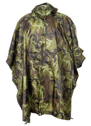 Пончо, накидка від дощу, чеський камуфляж, mfh, ріп-стоп, one size, 223х114 см