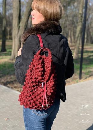 Рюкзачок "еліт" бордовий