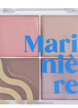 Палетка для контуринга лица vivienne sabo cream contouring palette 01, 17.2г