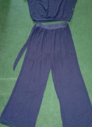 Распродажа! итальянский  стильный летний шифоновый брючный костюм