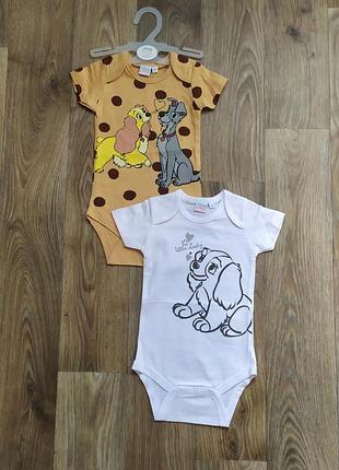 Комплект боди на короткий рукав набор боди от бренда disney &amp; gemo 1мес,3мес,9мес,18мис, 24мес