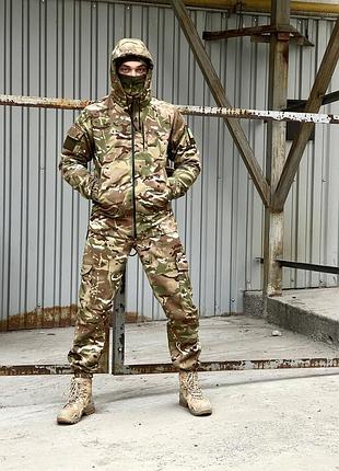Тактический костюм камуфляжный мультикам демисезонный прочный военный , армейская форма мультикам весна-осень