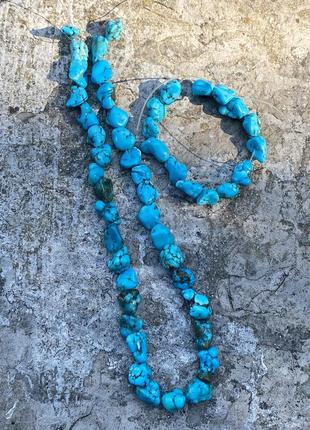 Заготовка натуральний камінь бірюза для браслету намиста