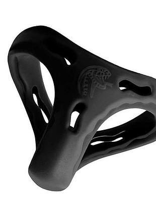 Ерекційне трійне кільце для пенісу і мошонки love to love flux ring чорний k000716