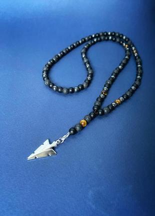 Чоловіче намисто з натурального каміння та стрілою