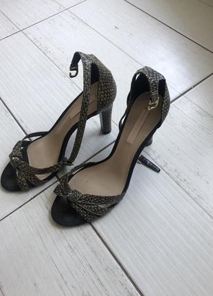 Босоножки коктейльные змеиный принт charles &keith3 фото