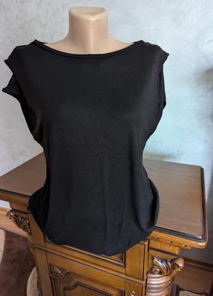 Футболка плечики базова чорна л хл