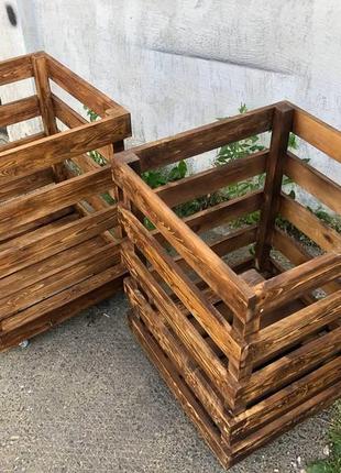 Дерев'яний контейнер для кавунів. великий ящик з дерева для кавунів, дині. ящик з...