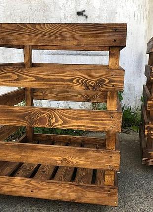 Дерев'яний контейнер для кавунів. великий ящик з дерева для кавунів, дині. ящик з...