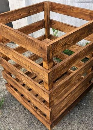 Дерев'яний контейнер для кавунів. великий ящик з дерева для кавунів, дині. ящик з...