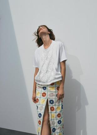 Белая футболка zara