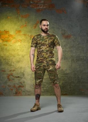 🖍шорти aim мультикам + футболка мультикам з липучками на плечах та кишенею на блискавці🔥