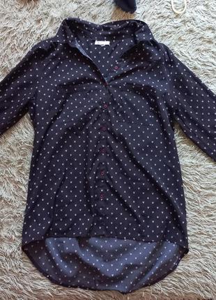 Сорочка чорна з принтом