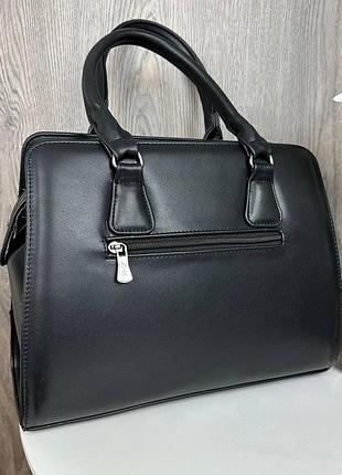 Качественная женская сумка под рептилию, лаковая сумочка для женщин рептилия черная7 фото