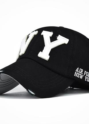 Кепка бейсболка ny air force (new york, De-йорк) с изогнутым козырьком хаки, унисекс wuke one size7 фото