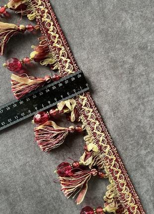 Бахрома бордо с золотом