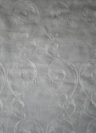 Тюль лен з вышивкой