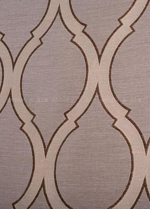 Штора бежевая с рисунком