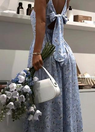 Ніжна та романтична сукня з відкритою спиною, завязується на бант 🎀