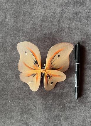 Декоративная бабочка для штор персиковая