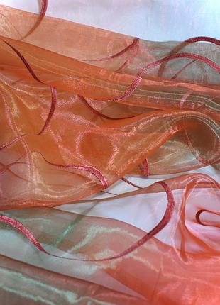 Тюлевая ткань  красная радуга 1м