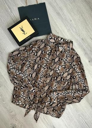 Сорочка/рубашка в шикарний зміїний принт zara