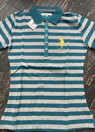 Us polo assgn поло в смужку бавовна, р м. оригінал