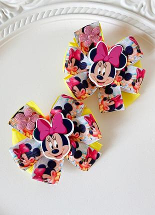 Набір бантиків на резинці.бантики міні маус, мікі маус.
