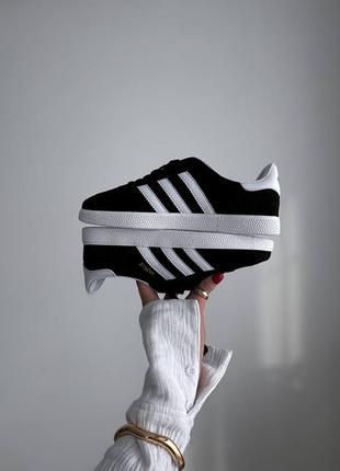 Кроссовки adidas gazelle black white2 фото