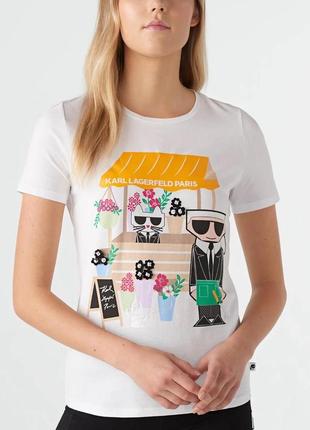 Футболка karl lagerfeld женская белая