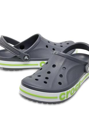 Crocs bayaband clog charcoal/ volt green чоловічі жіночі сабо крокс