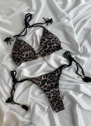 Трендовий принт купальник роздільний 🐆