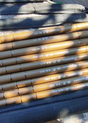 Удочка компактная,без колец,поплавочная, маховая,маховое удилище бамбук длина 6,3 м5 фото