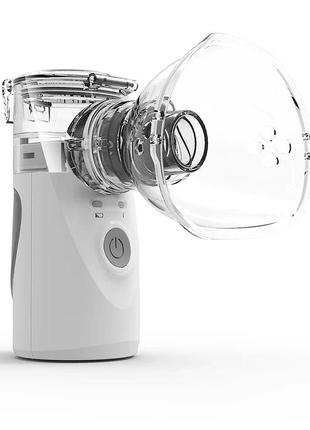 Інгалятор небулайзер ультразвуковий для дітей і дорослих mesh nebulizer ym-252 100 khz портативний білий1 фото