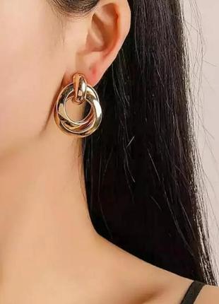 Винтажные серьги в стиле zara золото серебро серьги