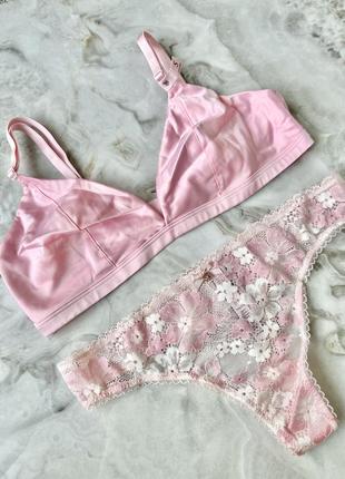 Сатиновий топ і трусики victoria’s secret💖