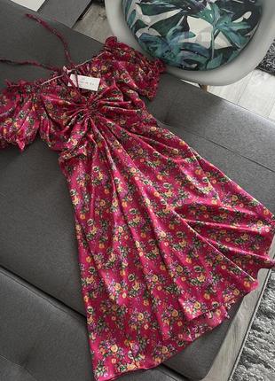 Шикарна атласна сукня міді 🍓