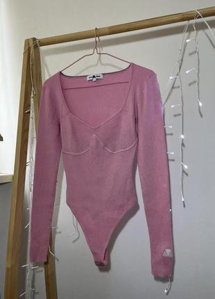 Боди боді на довгий рукав корсетне