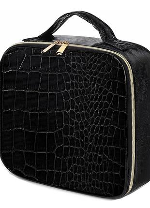 Органайзер косметичка mirrand zy-2022 black 26*24*10 для зберігання косметики компактний бокс 10 шт.