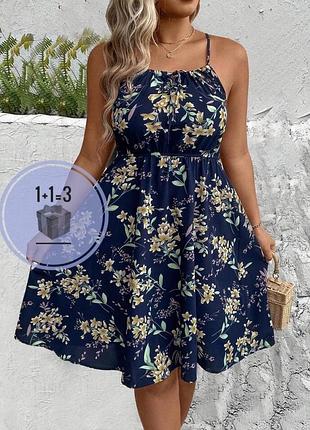 Платье в цветочный принт shein 3xl