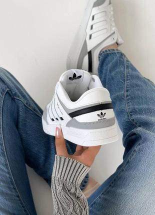Женские кроссовки серого цвета adidas dropstep white grey7 фото
