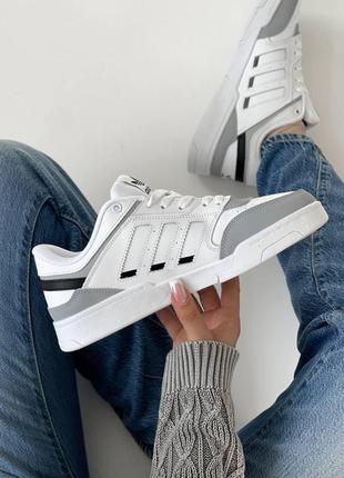 Женские кроссовки серого цвета adidas dropstep white grey6 фото